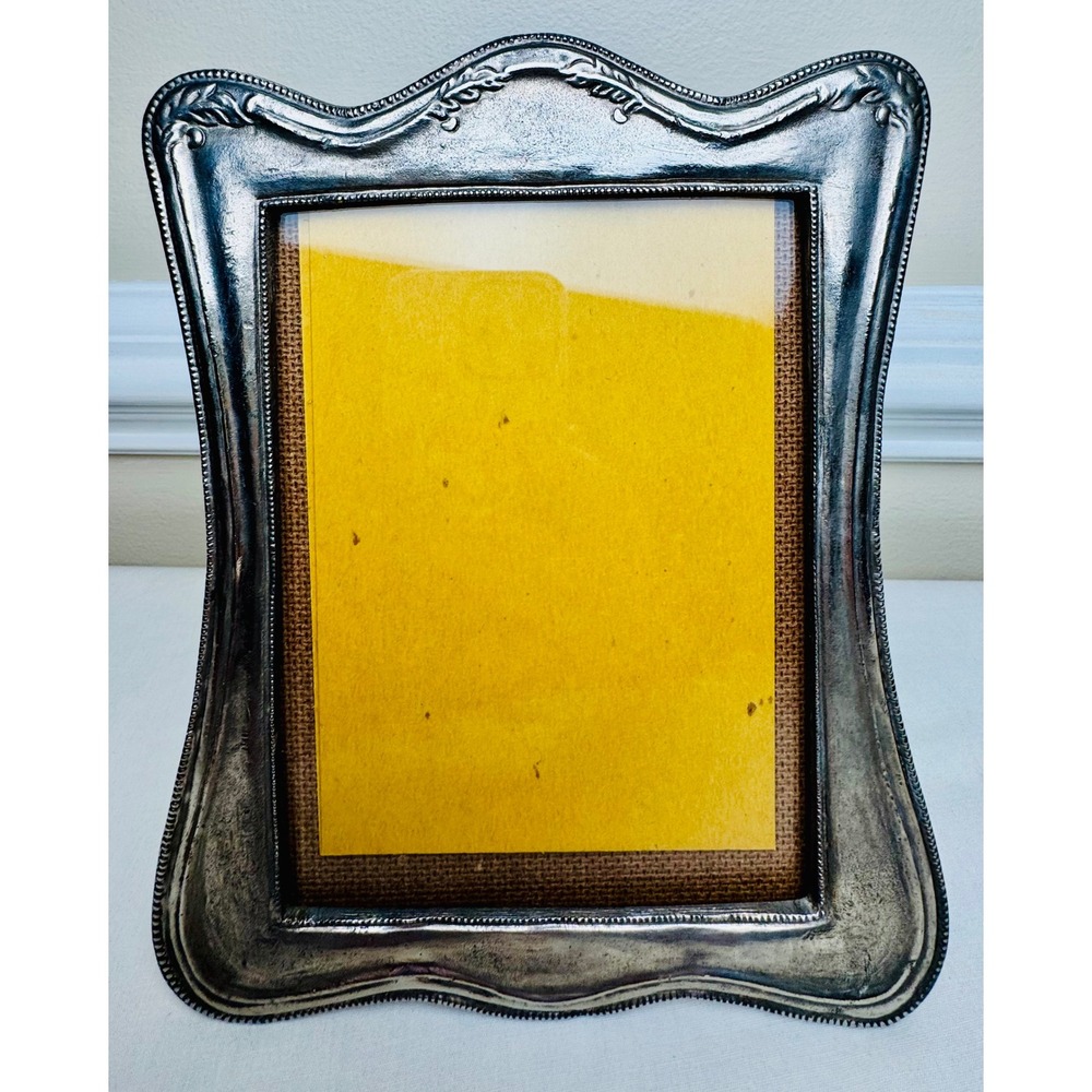 Picture Frame Antiqued Silver Tone Detail Romantic Whimsigoth Cottagecore 4x6"